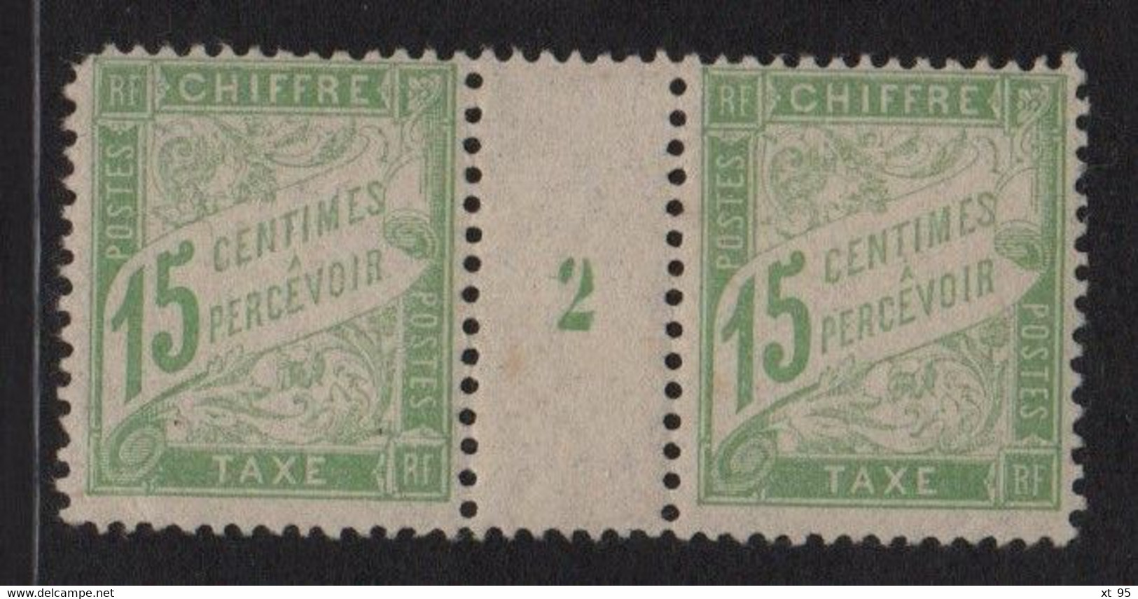 Taxe N°30 - Millesime 2 - * Neuf Avec Trace De Charniere - Cote 105€ - 1859-1959 Nuevos