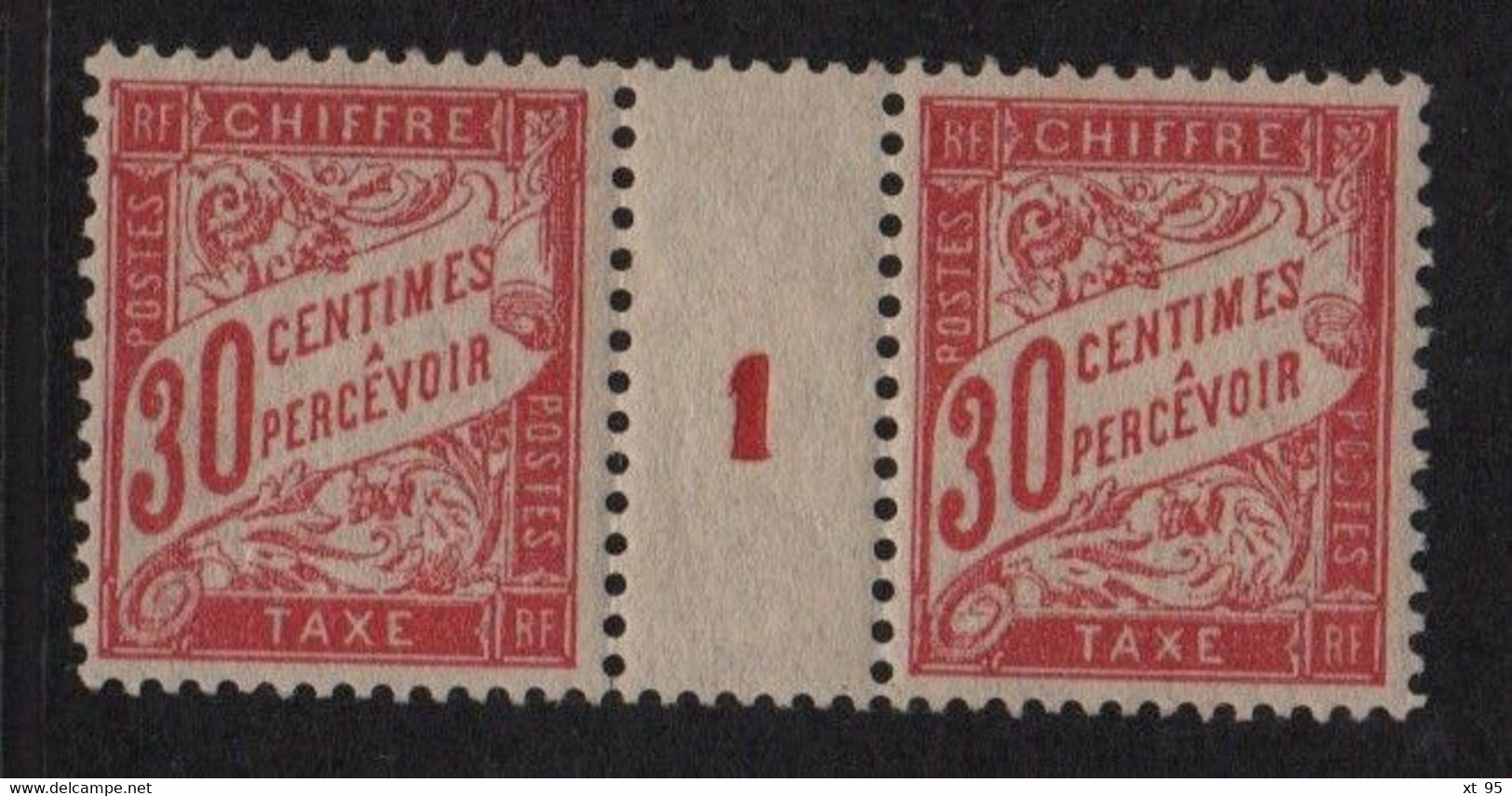 Taxe N°33 - Millesime 1 - * Neuf Avec Trace De Charniere - Cote 15€ - 1859-1959 Nuevos
