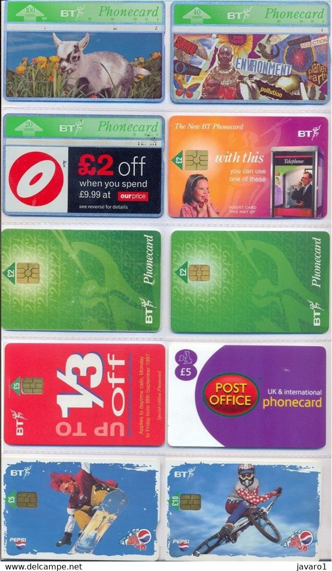 UK L&G + Chip  : 10 DIFFERENT CARDS AS PICTURED ( Lot 1 ) USED - Altri & Non Classificati