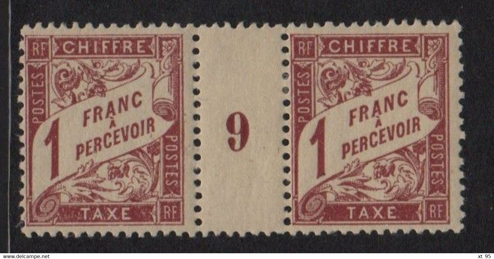 Taxe N°40 - Millesime 9 - * Neuf Avec Trace De Charniere - Cote 47€ - 1859-1959 Neufs