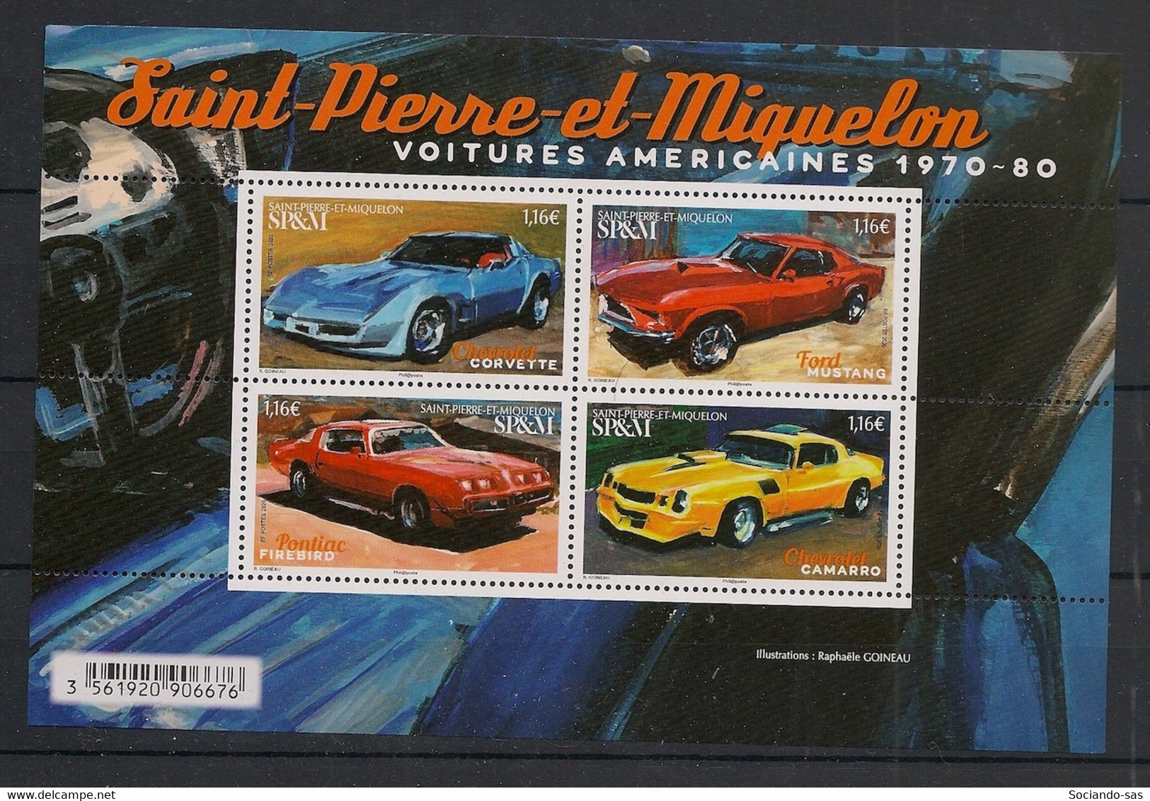 SPM - 2020 - N°Yv. F1239 - Voitures Américaines - Neuf Luxe ** / MNH / Postfrisch - Nuevos