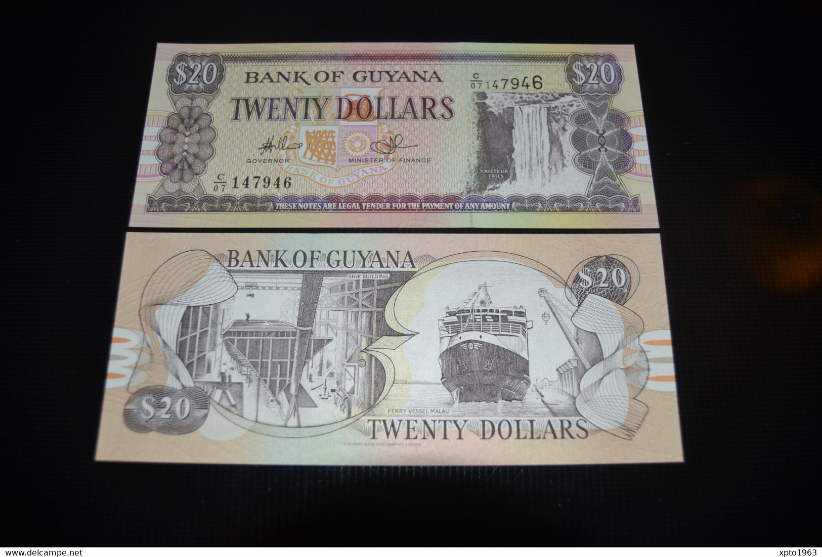 GUYANA, 20 DOLLARS, Serial Number C/07 147946 - UNC - NEUF - Guyana