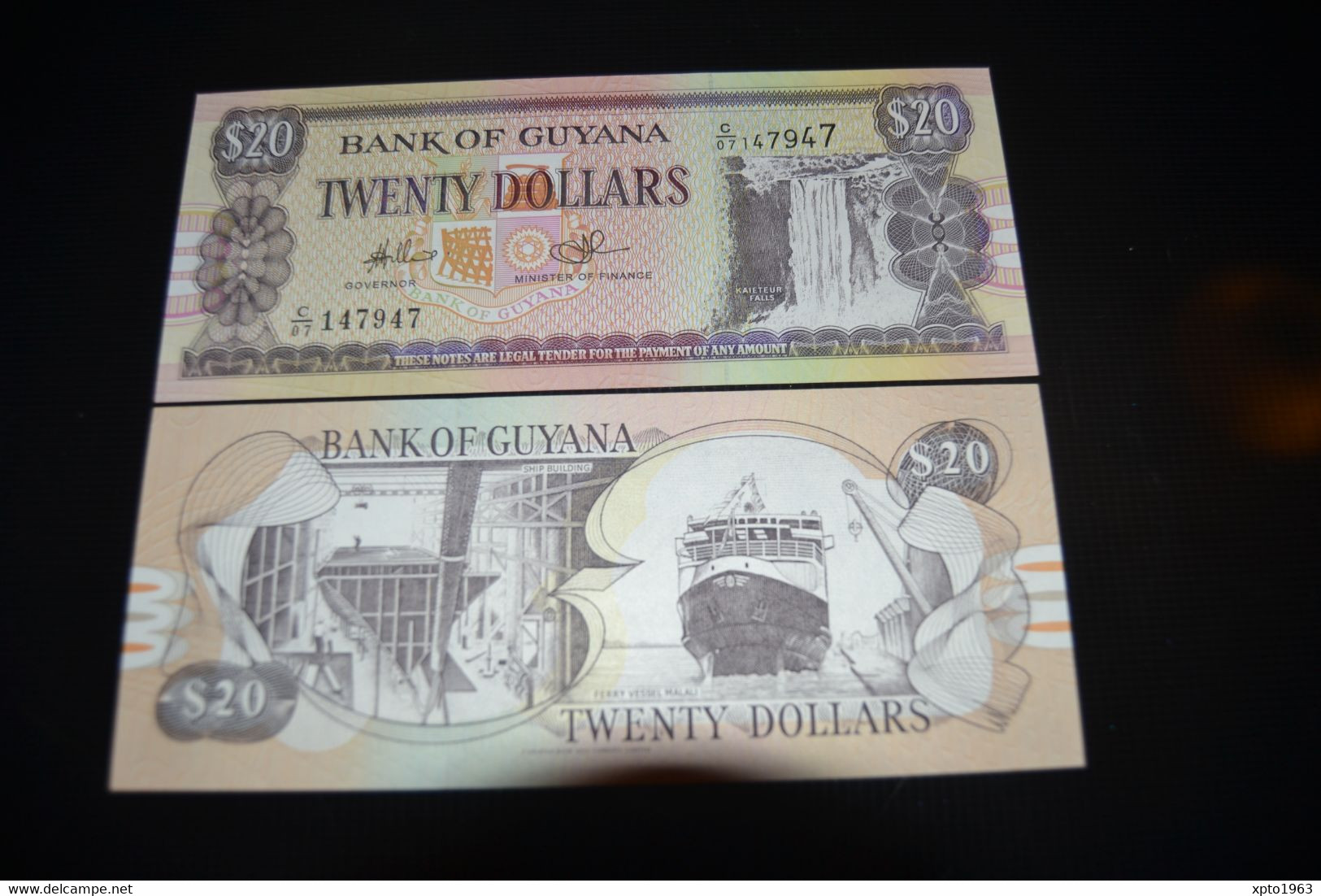 GUYANA, 20 DOLLARS, Serial Number C/07 147947 - UNC - NEUF - Guyana