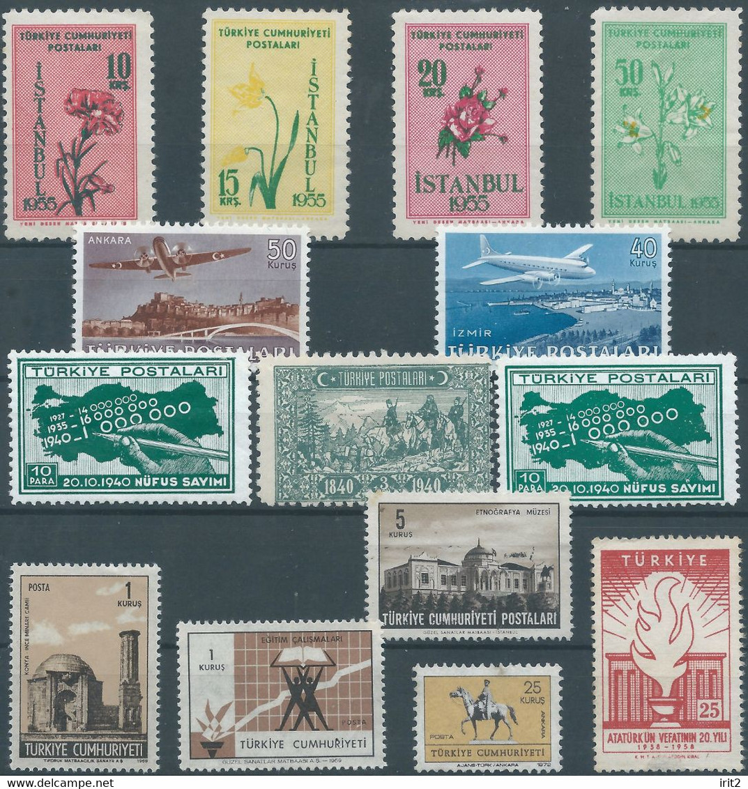 TURCHIA-TURKEY-TÜRKEI-TURQUIE,1940-1955-1958-1969- MIX Stamps MINT-MNH - Altri & Non Classificati