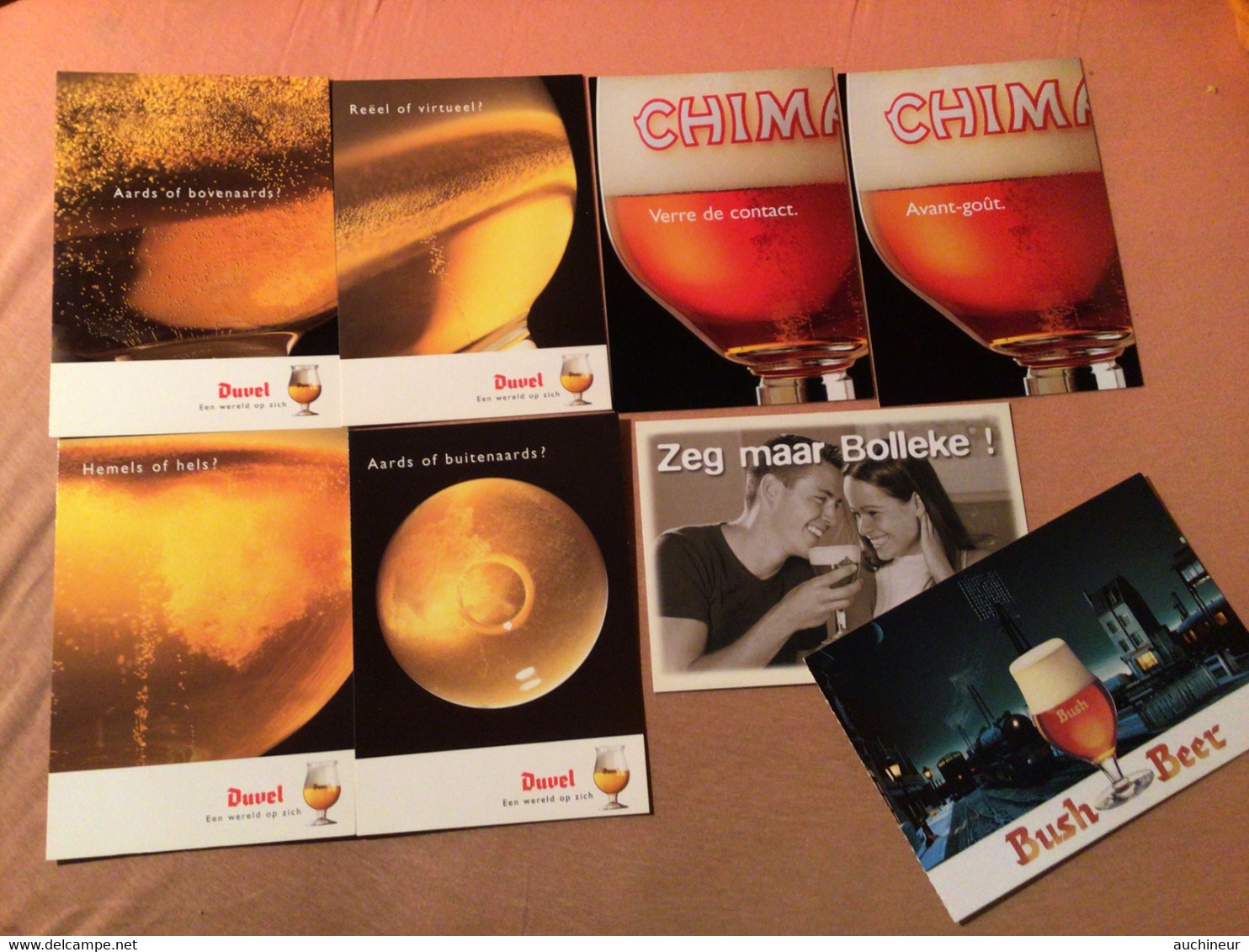 Publicité Boisson Bière X 8 Duvel Chimay Bush Beer Dekoninck - Reclame