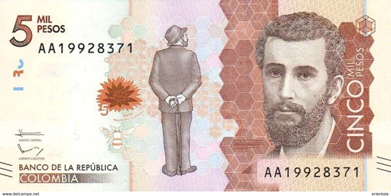 COLOMBIA P. 459a 5000 P 2015 UNC - Kolumbien