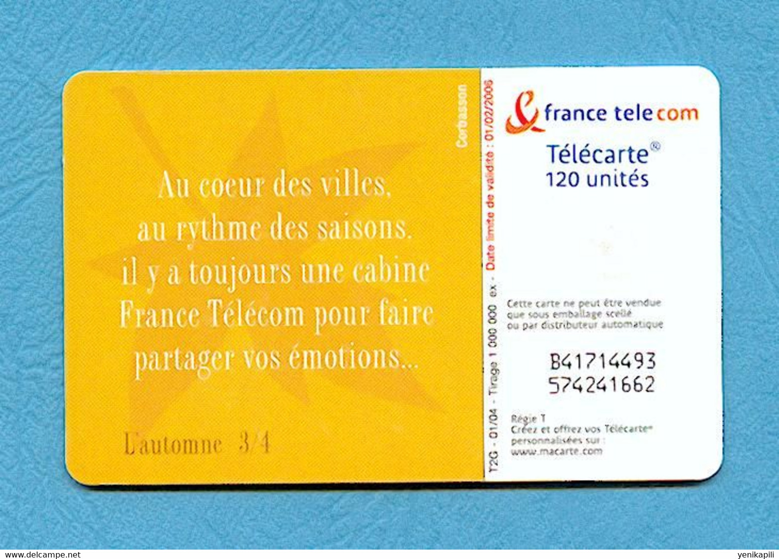 ( 5291 ) - LA VILLE - 3 - 120.U - ( F 1315A ) - GEM2 - 01 / 04 - *** TBE *** - Voir Scan - - 2004