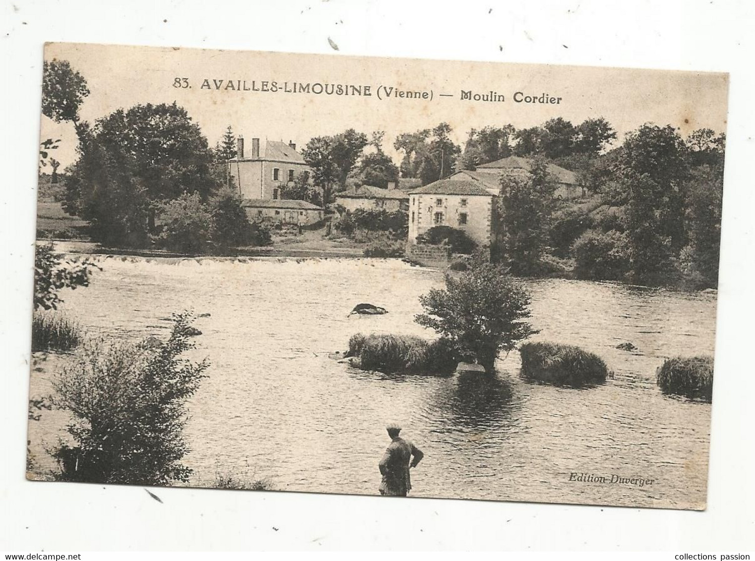 P , Cp, 86 , AVAILLES LIMOUSINE , Moulin CORDIER , écrite 1925 - Availles Limouzine