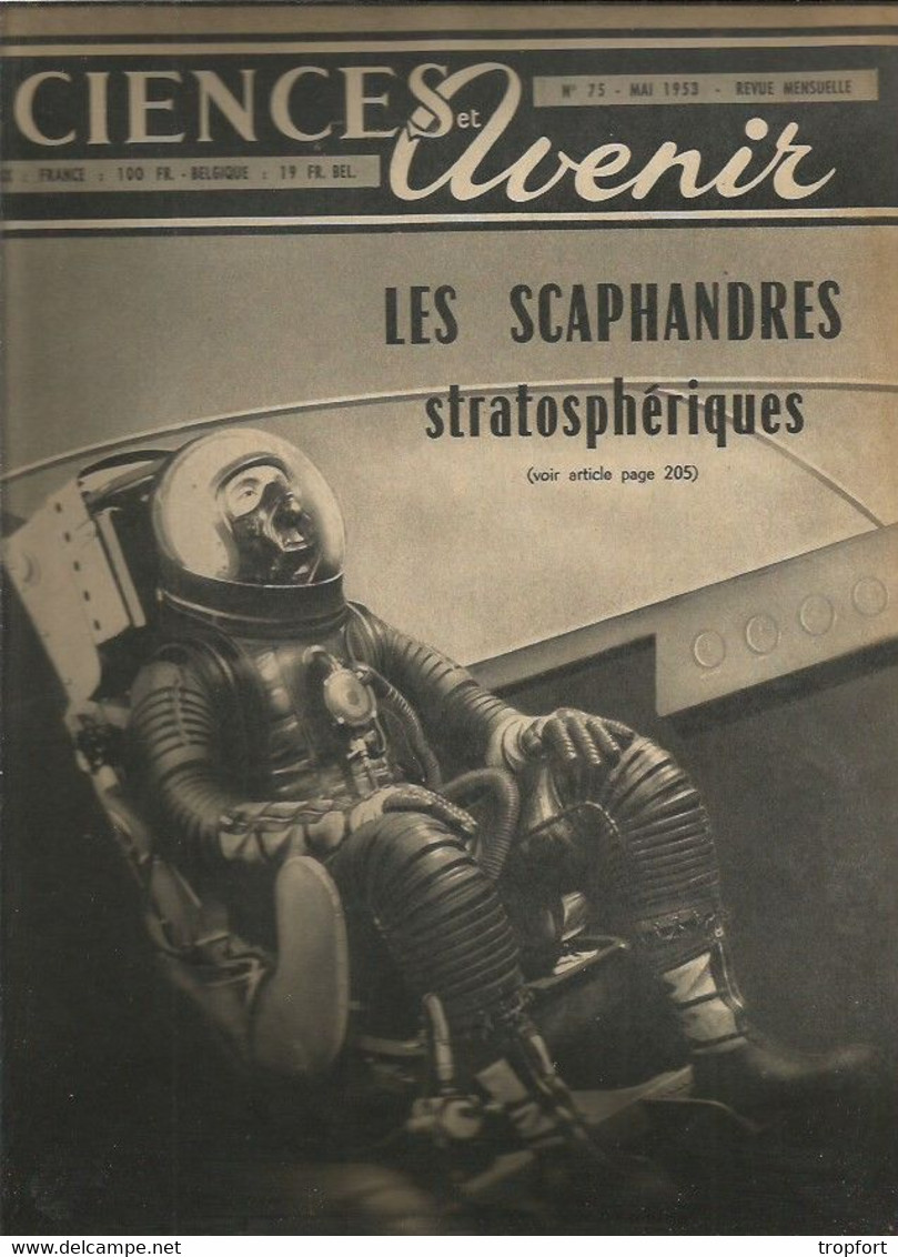 Revue Science Et Vie 1953 SCAPHANDRIER SCAPHANDRE ATMOSPHERIQUE / ZOE Pile Atomique SACLAY - Astronomie