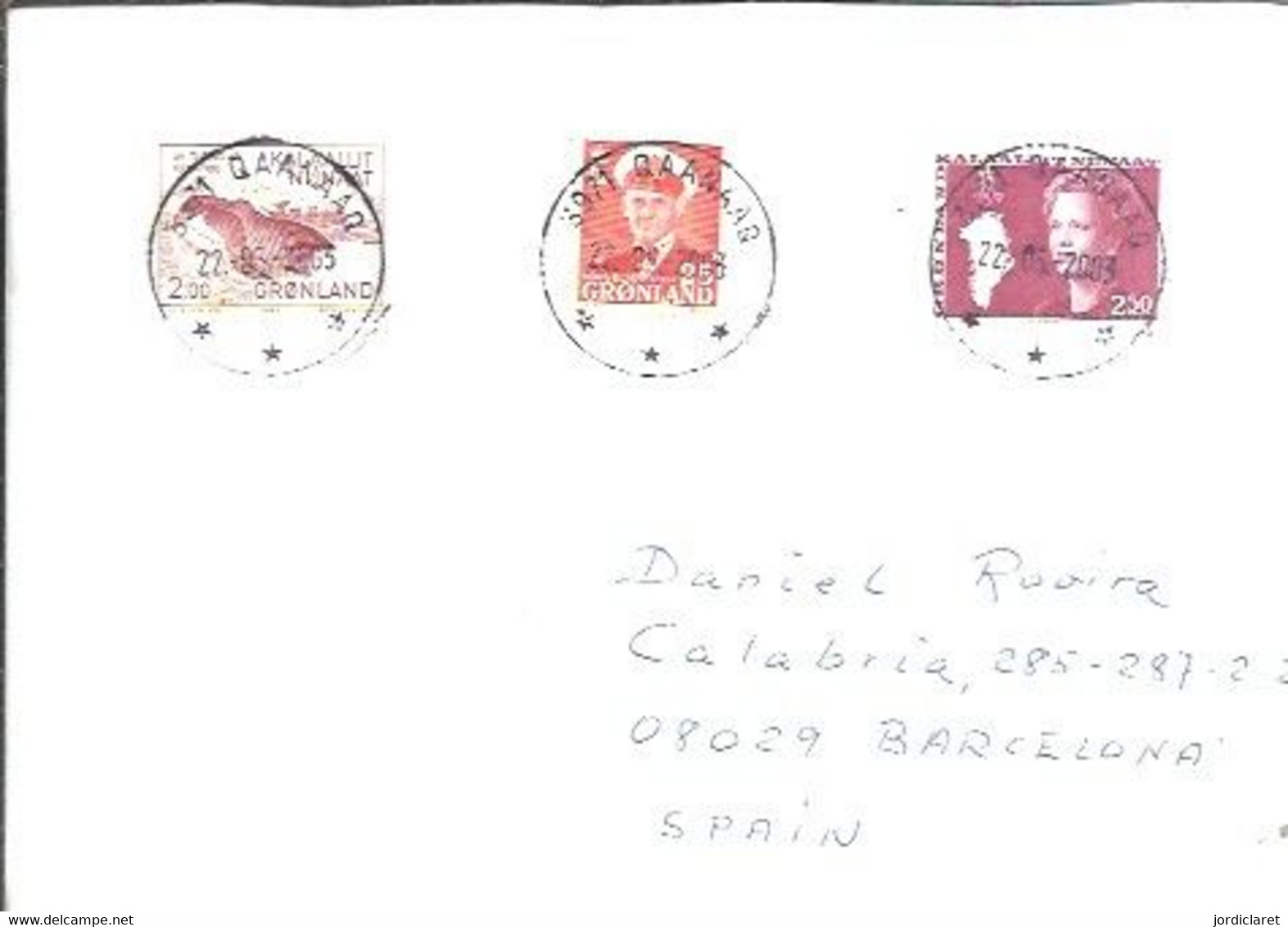 LETTER 2003  QAANAQ - Storia Postale