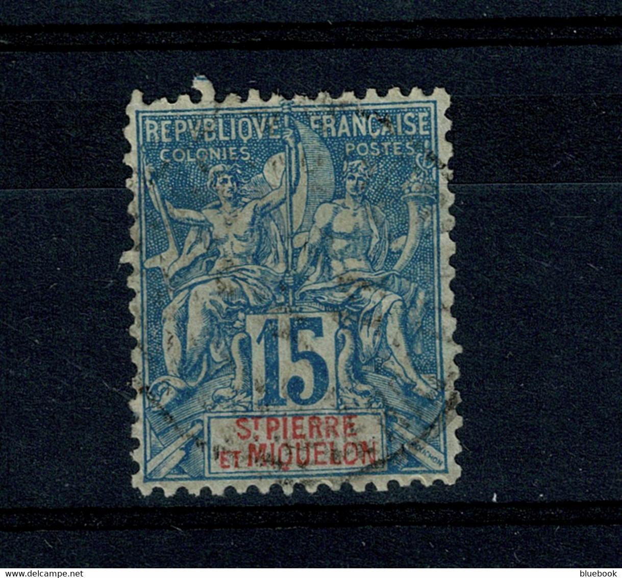Ref 1458 - 1892 St Pierre Et Miquelon France Colony - 15c Used Stamp - SG 65 - Gebraucht