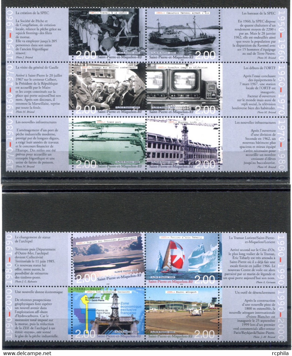 RC 19978 ST PIERRE ET MIQUELON COTE 20€ N° 727 / 736 TIMBRES PROVENANT DU BLOC FEUILLET N° 9 NEUF ** MNH TB - Unused Stamps