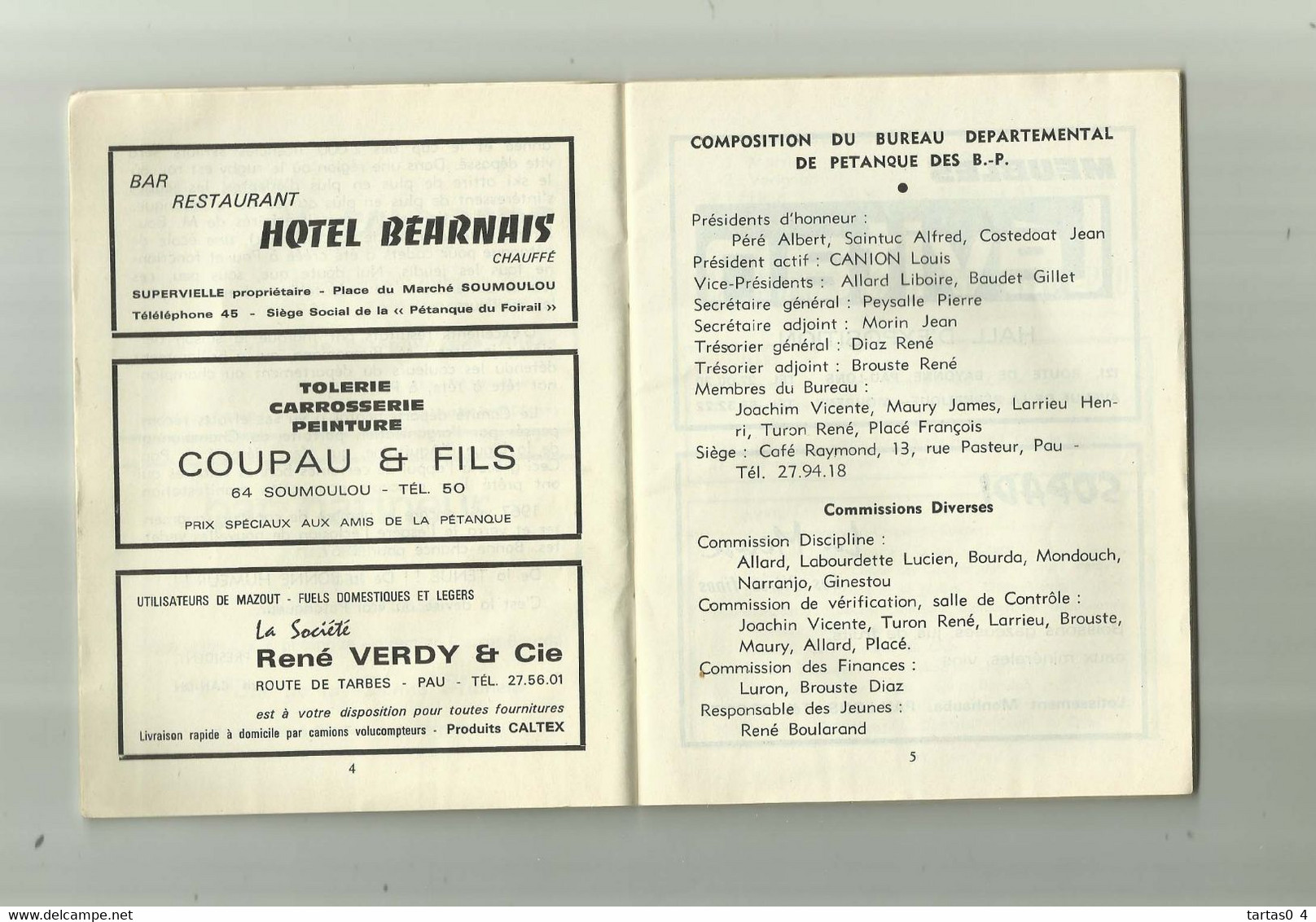 SPORT PETANQUE - DPT 64 - Federation Francaise De Petanque Calendrier 1967 Comite Basses Pyrenées ( 40 Pages ) - Pétanque