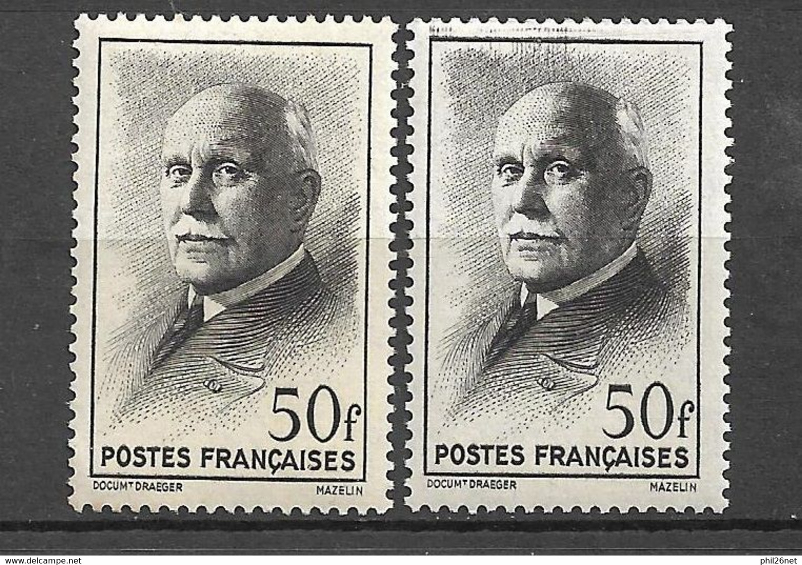 France N° 525 Et 525a   Neufs  * * B/TB= MNH F/VF    - Ungebraucht