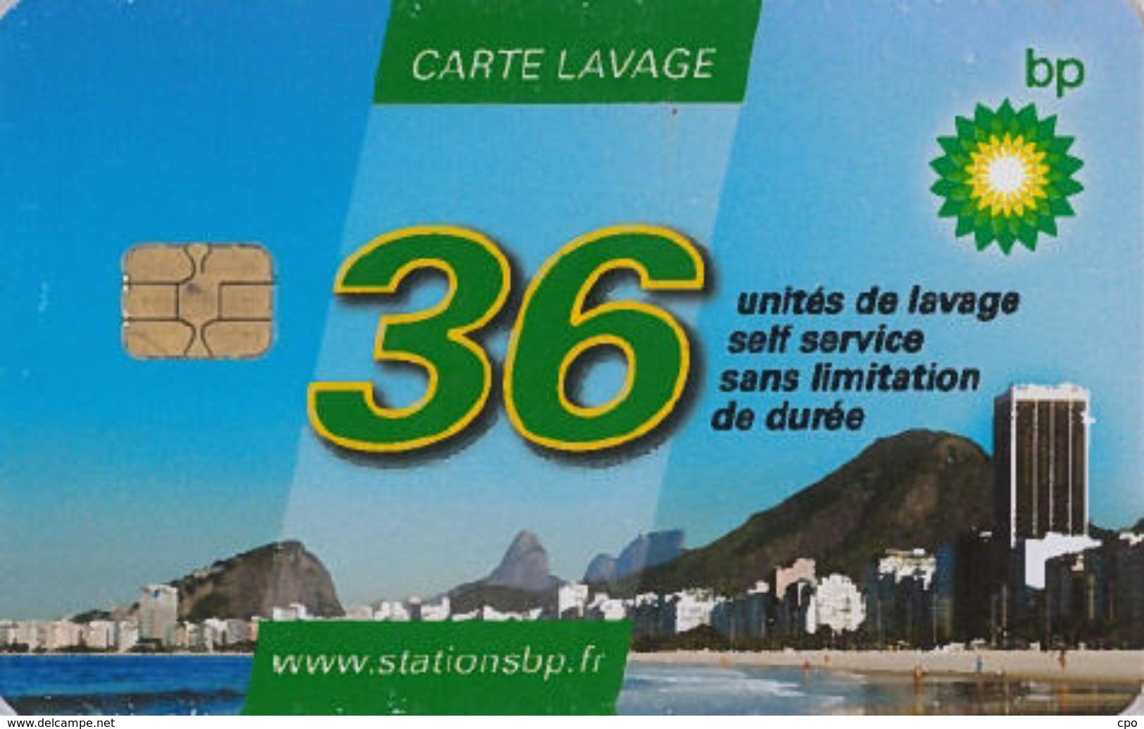# Carte A Puce Portemonnaie  Lavage BP - Plage - 36u - Tres Bon Etat - - Car-wash