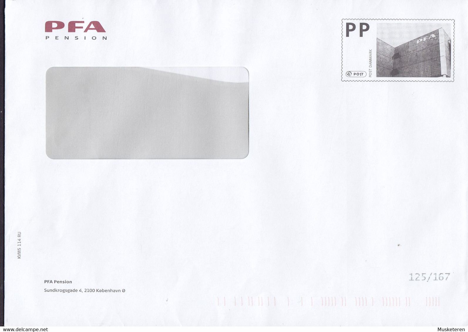 Denmark PP Postage Paid POST DANMARK Cover Brief Postal Stationery Ganzsache PFA Pension - Frankeermachines (EMA)