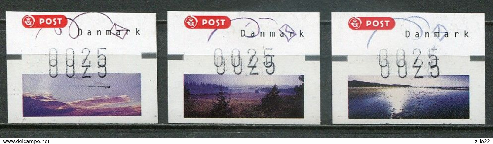 Denmark Dänemark Mi# ATM 26-8I, Landscapes Postfrisch/MNH - Double Print Of Value - Machine Labels [ATM]