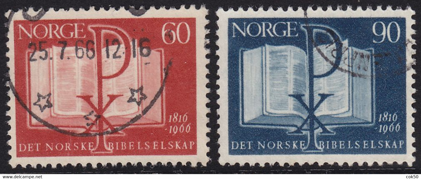 NORWAY 1964 "The Norwegian Bible Society 150 Years" Mi# 541-42 - NK# 575-76 Compl.set Cancelled - Other & Unclassified