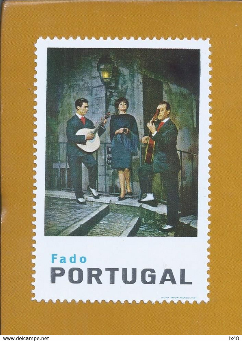 Vinheta Do Fado. Lisboa Antiga. Guitarras. Música. Património Imaterial UNESCO. Guitars. Music. Intangible Heritage Fado - Local Post Stamps