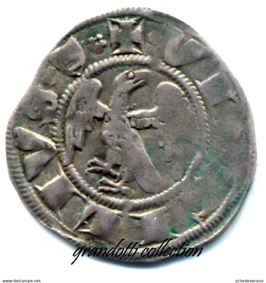 MANTOVA AQUILINO LUIGI GUIDO GONZAGA 1360 RARA MONETA CAPITANI DEL POPOLO - Monedas Feudales