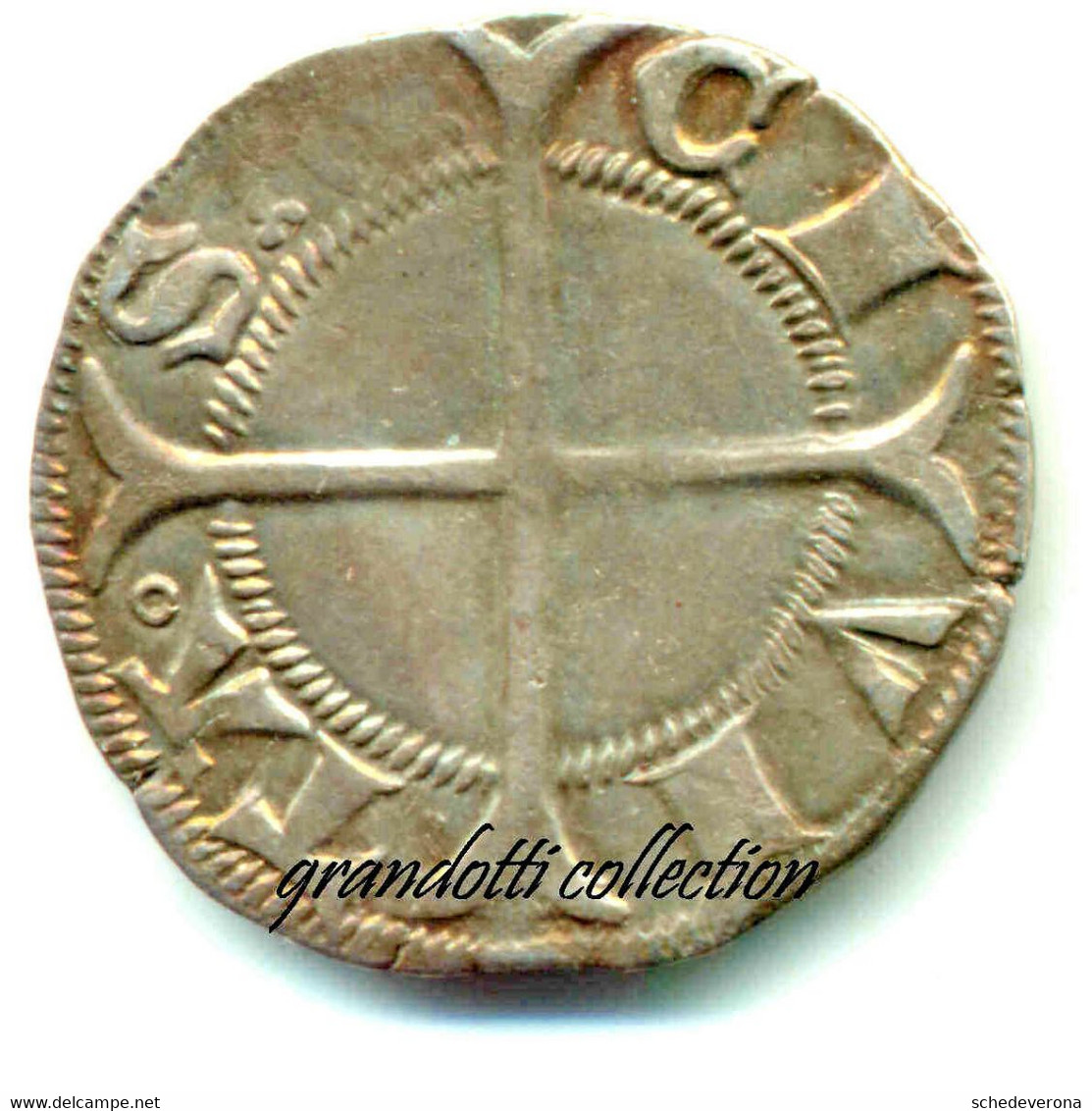 PADOVA GROSSO AQUILINO RARA MONETA MEDIEVALE ARGENTO - Monedas Feudales