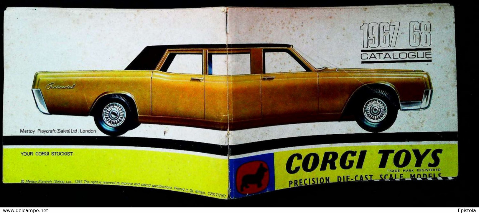 ► Catalogue CORGI 1967-1968 (Rare Collector's Price And Check List Inside) - Model TV James Bond Green Hornet Batmobile - Catalogi