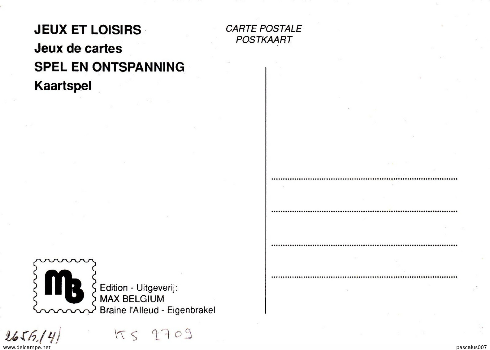 B01-301 2595 Carte Maxima FDC Jeux Et Loisirs Dame Coeur Jouer 18-03-1995 Bruxelles 1000 Brussel 4.5€ - 1991-2000