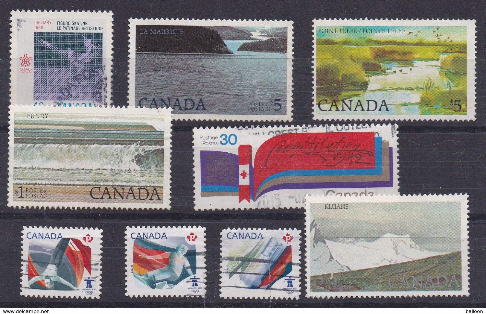 Canada - Lot De 9 Timbres Oblitérés - Otros & Sin Clasificación