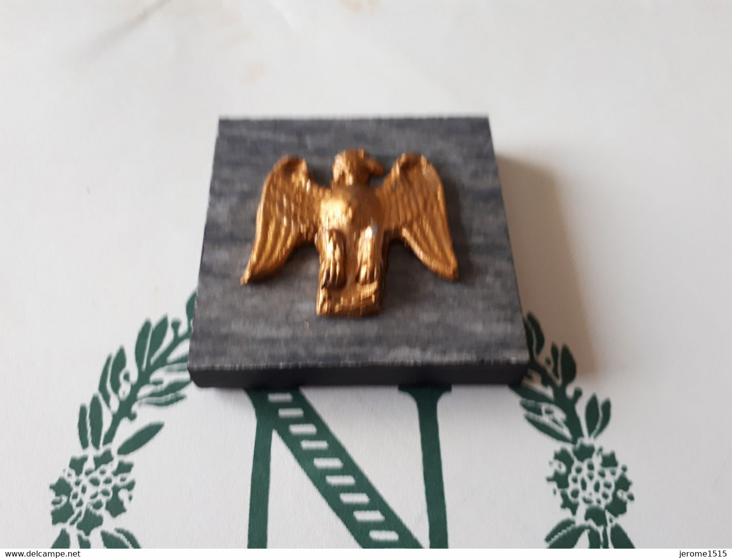 Petit Presse Papier Aigle Premier Empire Sur Grès & - Briefbeschwerer