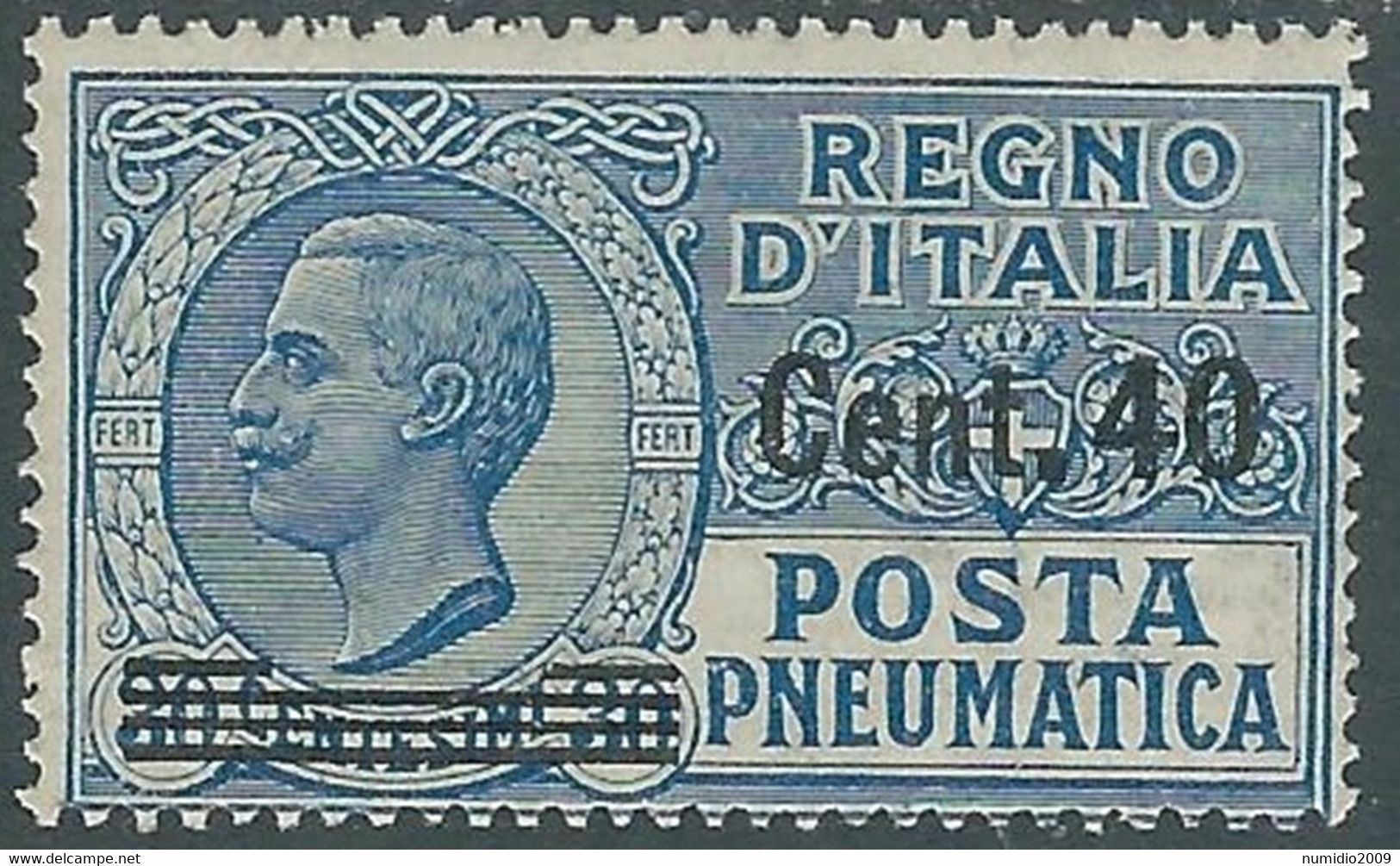 1924-25 REGNO POSTA PNEUMATICA SOPRASTAMPATO 40 SU 30 CENT MH * - RB5-7 - Poste Pneumatique