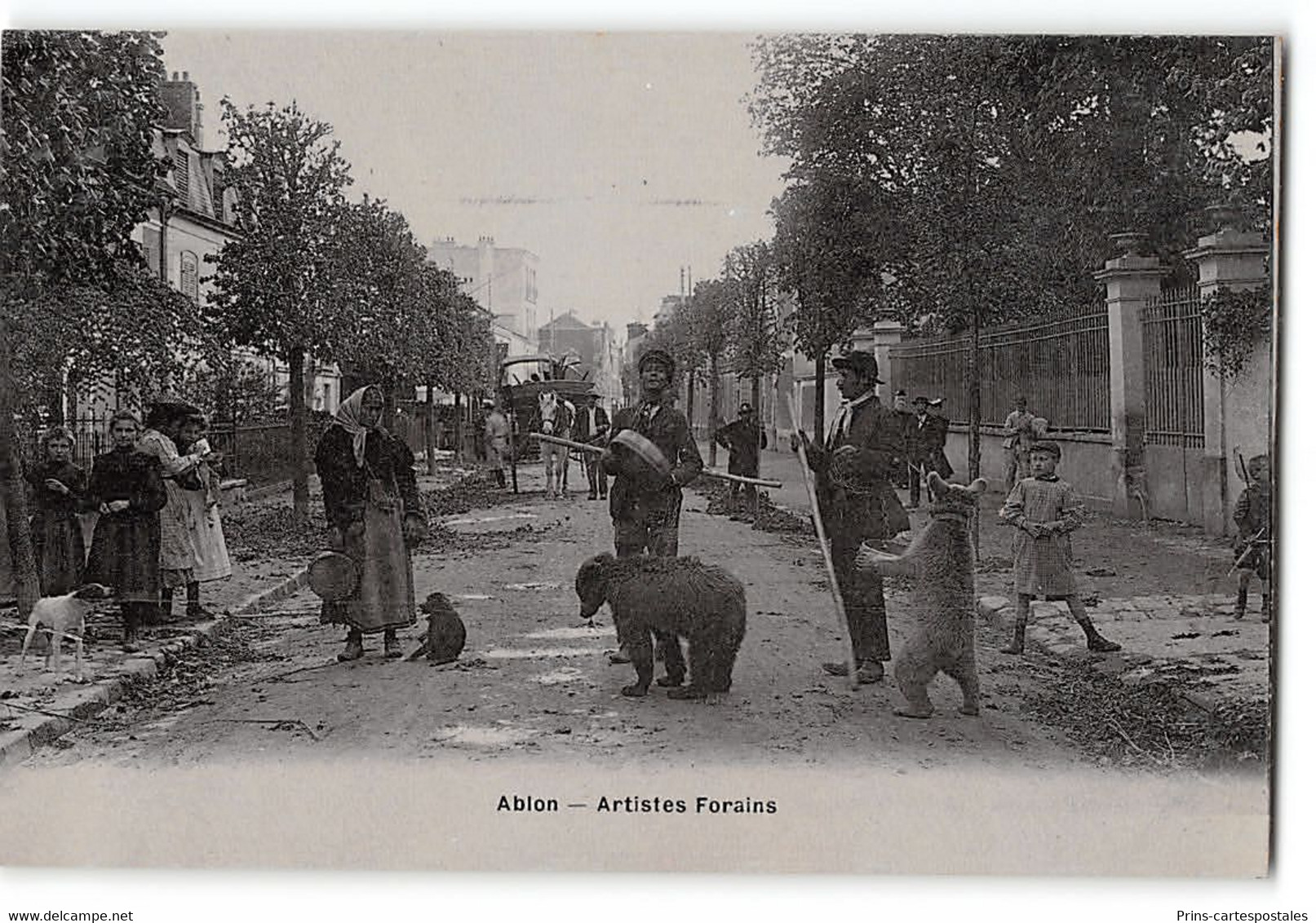 CPA 94 Ablon Artistes Forains - Montreurs D'ours - Ablon Sur Seine