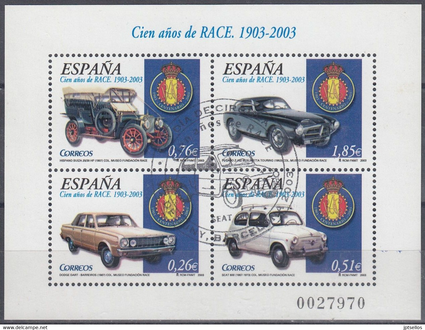 ESPAÑA 2003 Nº 3996 USADO PRIMER DIA - Used Stamps