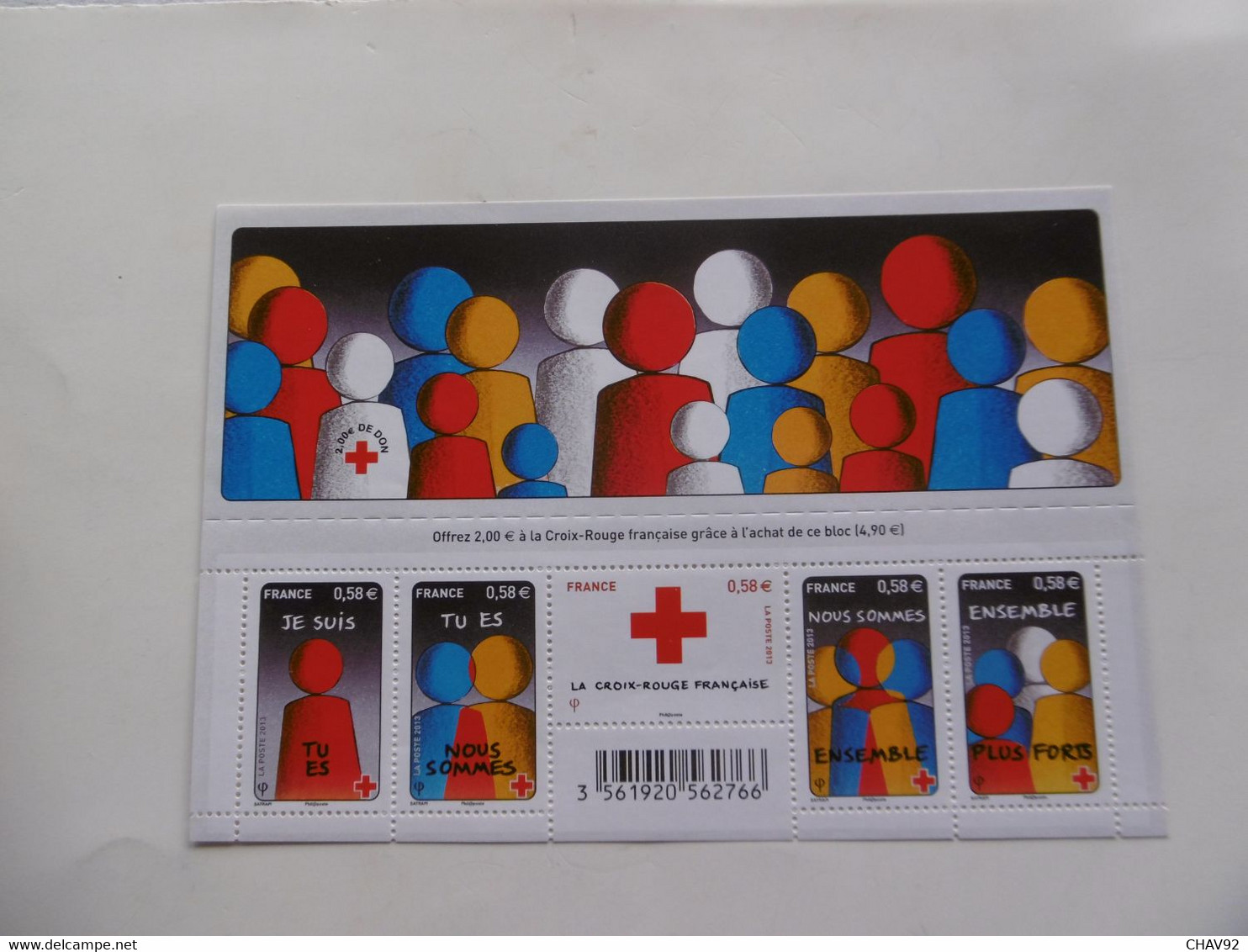 FRANCE 2013  F4819 * *    BLOC  CROIX ROUGE 2013 - Mint/Hinged