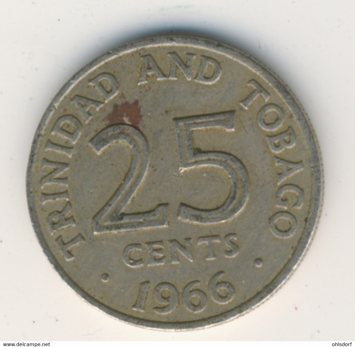 TRINIDAD & TOBAGO 1966: 25 Cents, KM 4 - Trinidad & Tobago