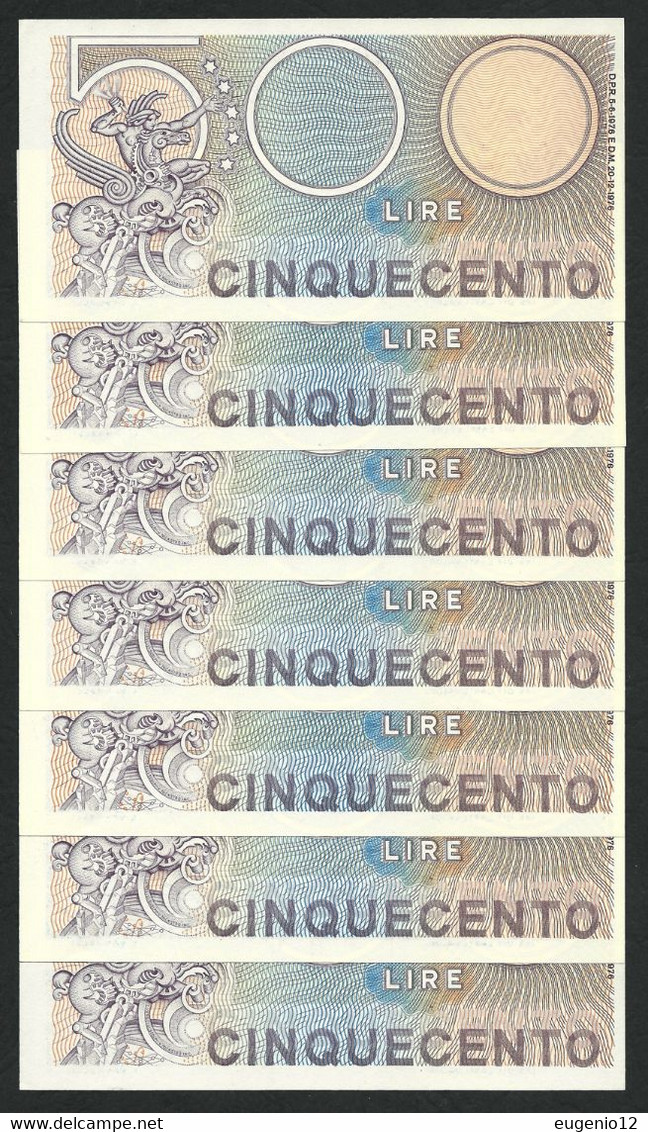 ITALY / ITALIA Lire 500 X Una MERCURIO FDS Ass/gem UNC Decr. 20-12-1976 - 500 Liras