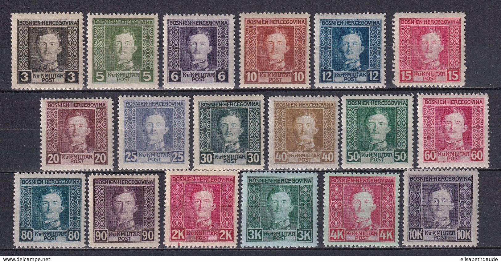 BOSNIE HERZEGOVINE - SERIE COMPLETE YVERT N°120/137 ** MNH (90h * MLH) - COTE = 230 EUR. - Bosnien-Herzegowina