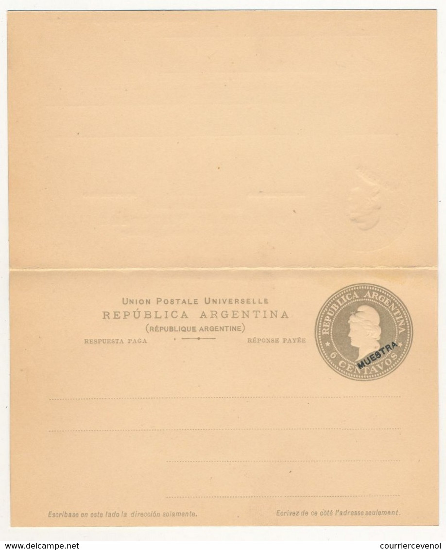 ARGENTINE - Entier Postal - Carte Double Réponse Payée - 6 Centavos (MUESTRA) - Neuve - Ganzsachen