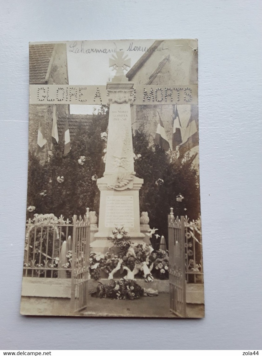 Laharmand  Carte Photo  Inauguration Du Monument - Sonstige & Ohne Zuordnung