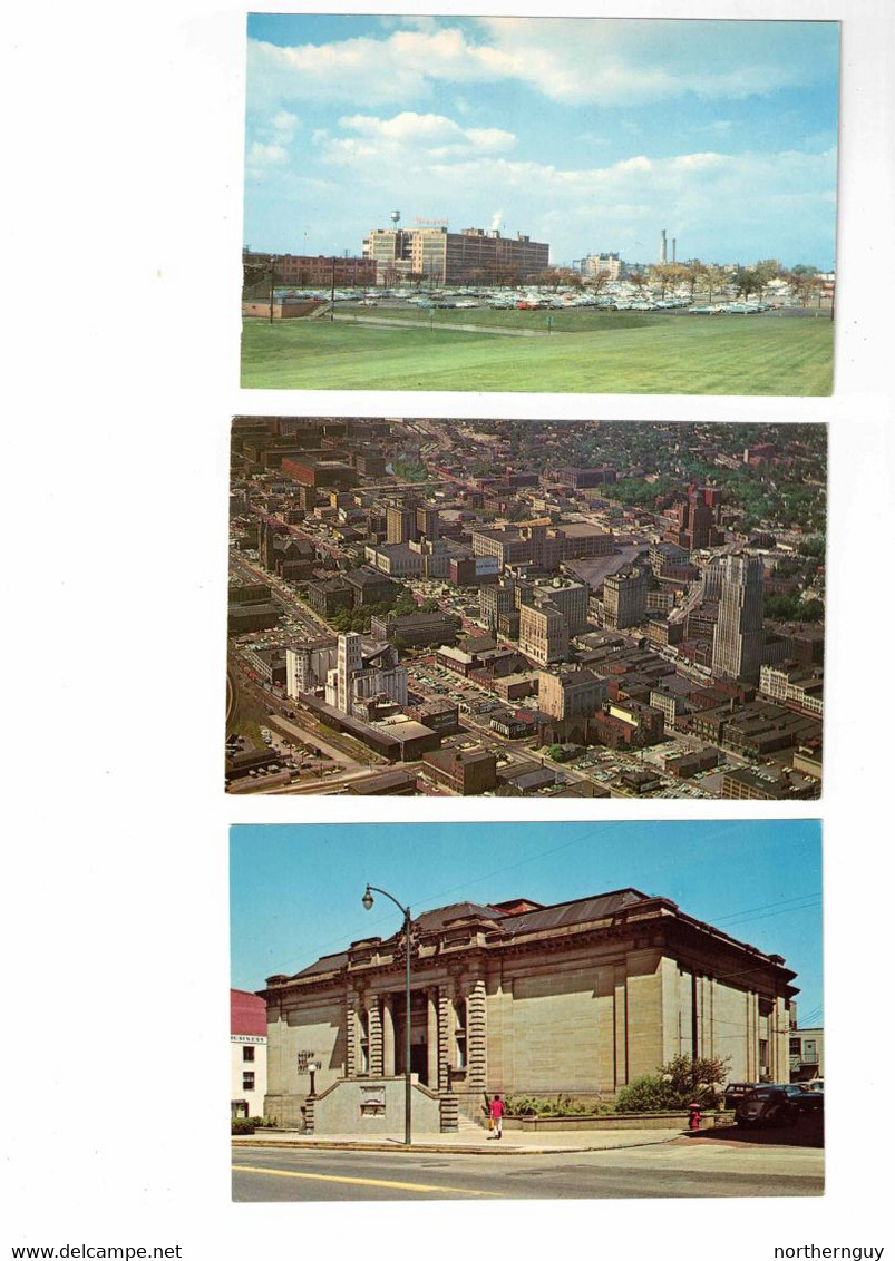 6 Different AKRON, Ohio, USA, 6 Chrome Postcards, 1970 - Akron