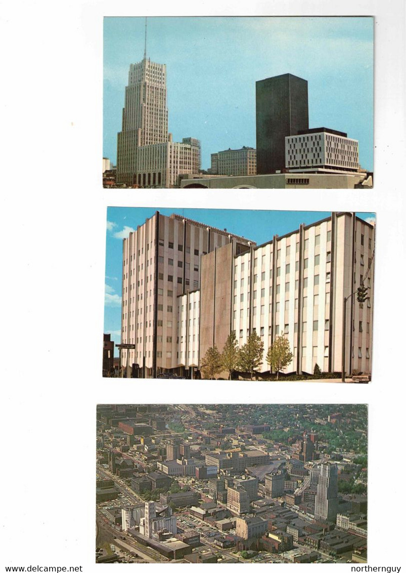 6 Different AKRON, Ohio, USA, 6 Chrome Postcards, 1970 - Akron