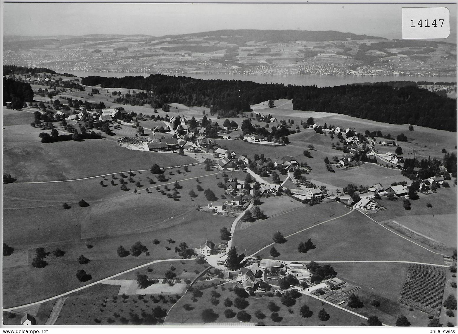 Flugaufnahme Hirzel Fliegeraufnahme - Hirzel