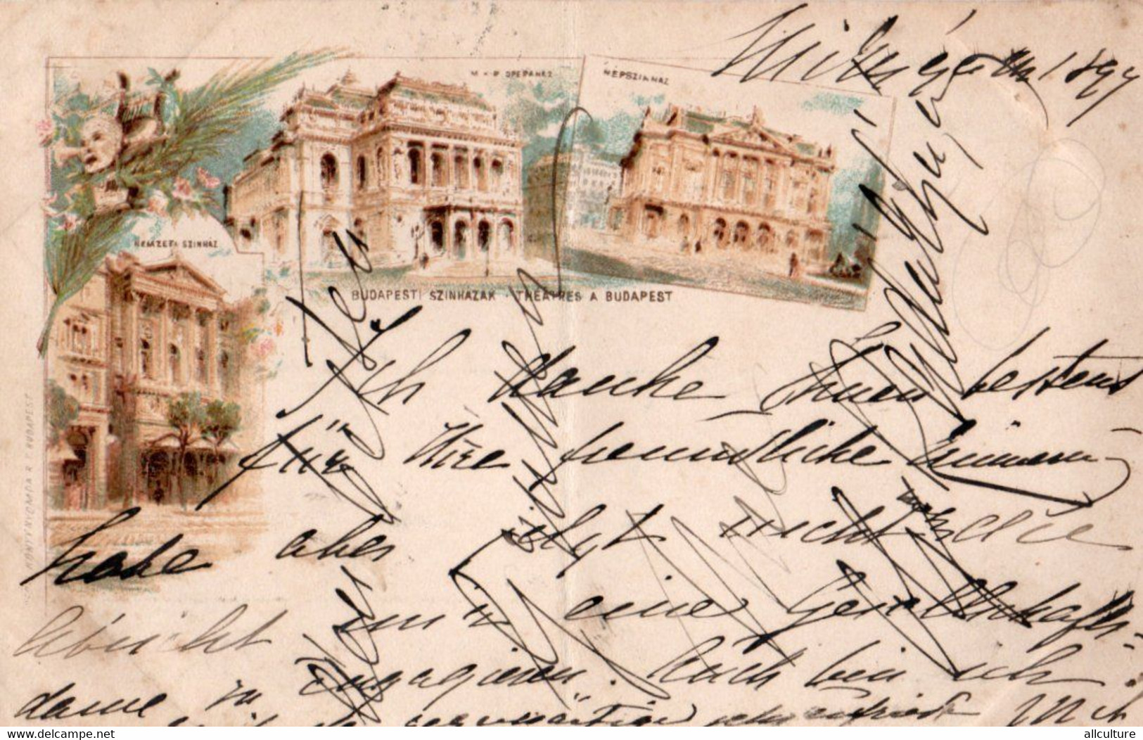 A821 - BUDAPEST POSTAL STATIONERY 1899  VINATAGE POSTCARD USED - Entiers Postaux