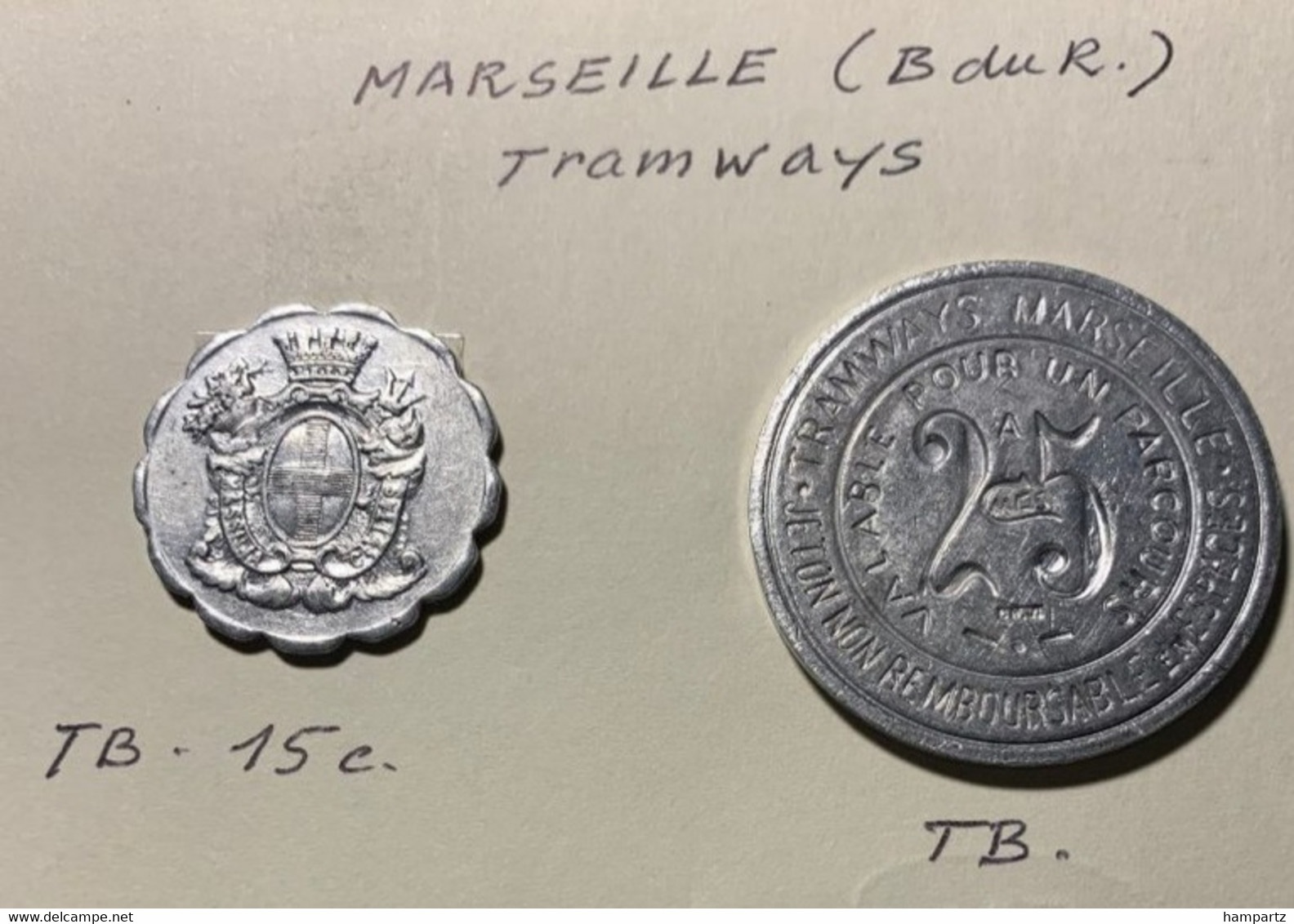 Monnaie De Nécessité - MARSEILLE (B Du R) Tramways - - Bonos
