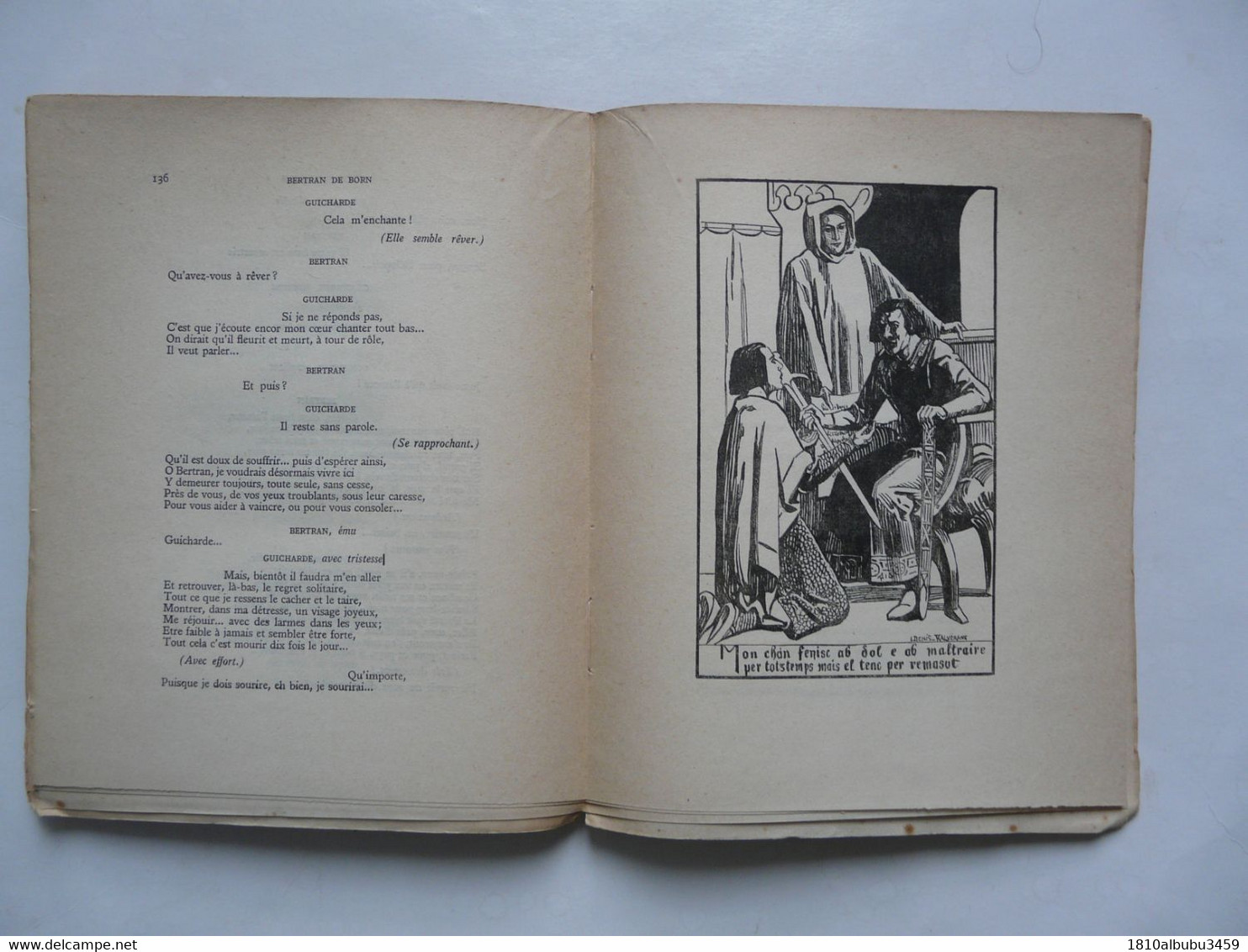 BERTRAN DE BORN De Raoul CHARBONNEL : Pièce En Quatre Actes, En Vers - Illustrations De Denis VALVERANE 1930 - Auteurs Français