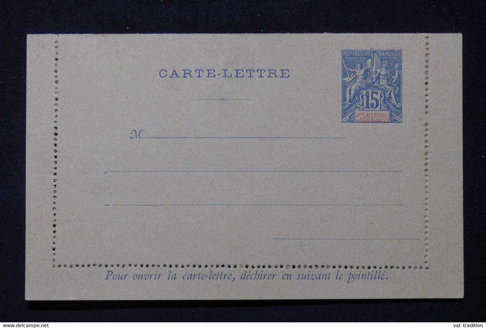 NOUVELLE CALÉDONIE - Entier Postal Type Groupe ( Carte Lettre ) , Non Circulé - L 87169 - Enteros Postales