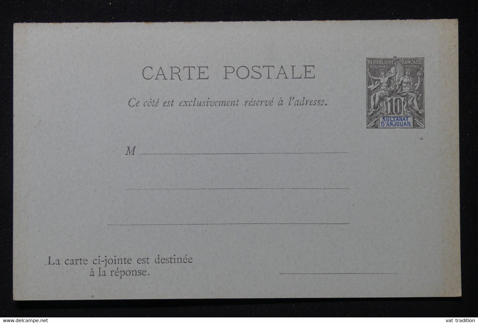 ANJOUAN - Entier Postal Type Groupe , Non Circulé - L 87195 - Covers & Documents