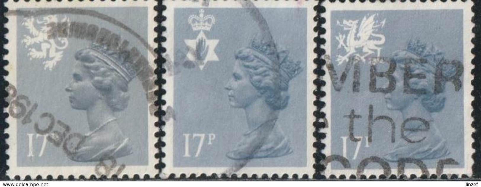 GB 1984 Yv. N°1154 à 1156 - 17p Gris-bleu - Oblitéré - Sin Clasificación