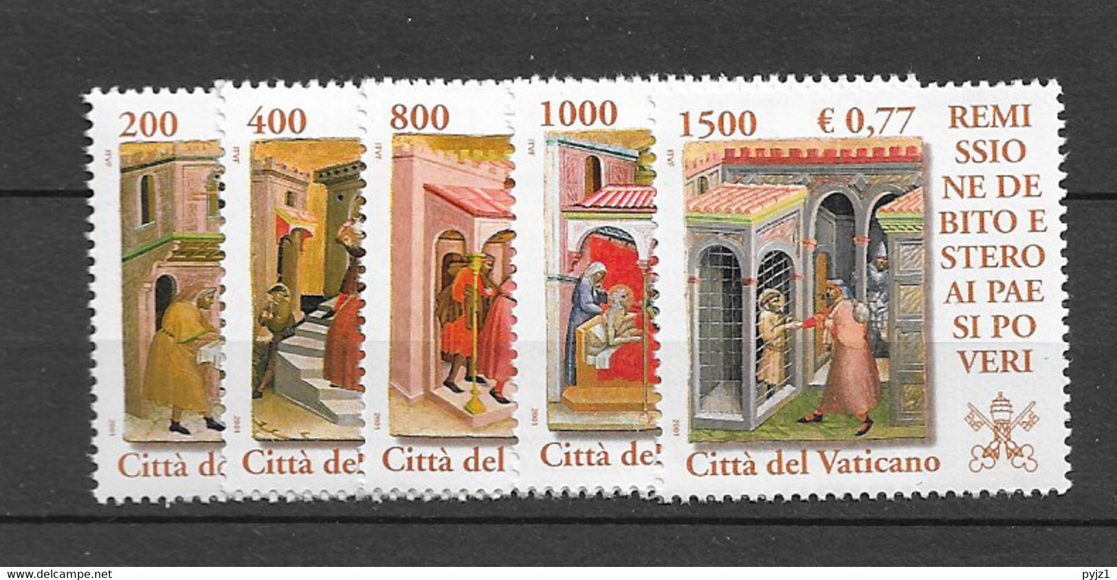 2001 MNH Vaticano Mi 1381-85 Postfris** - Ungebraucht