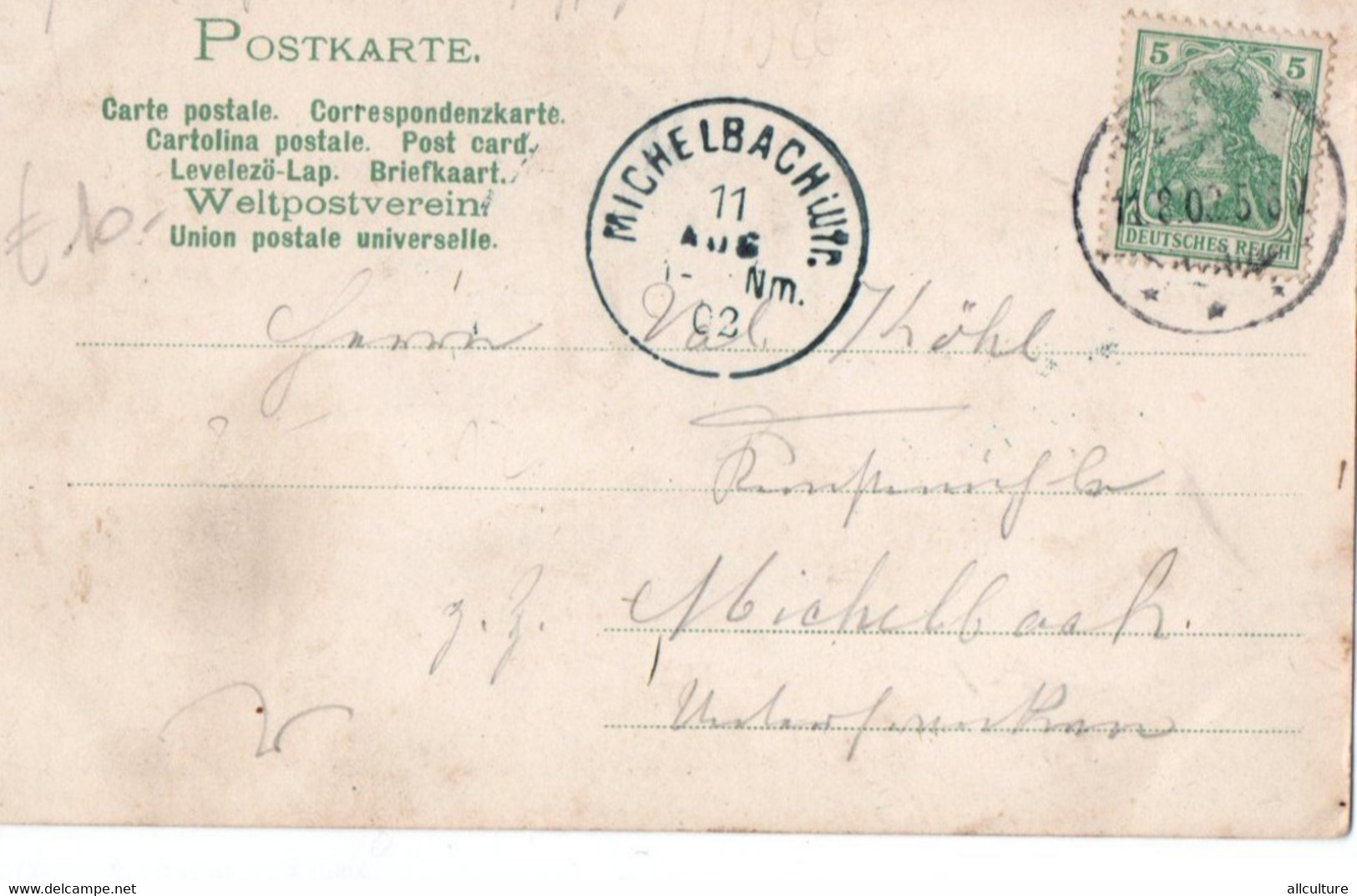 A840 - BARBAROSSA BURG GELNHAUSEN LITHO VERY GOOD SHAPE  VINTAGE  POSTCARD USED - Gelnhausen