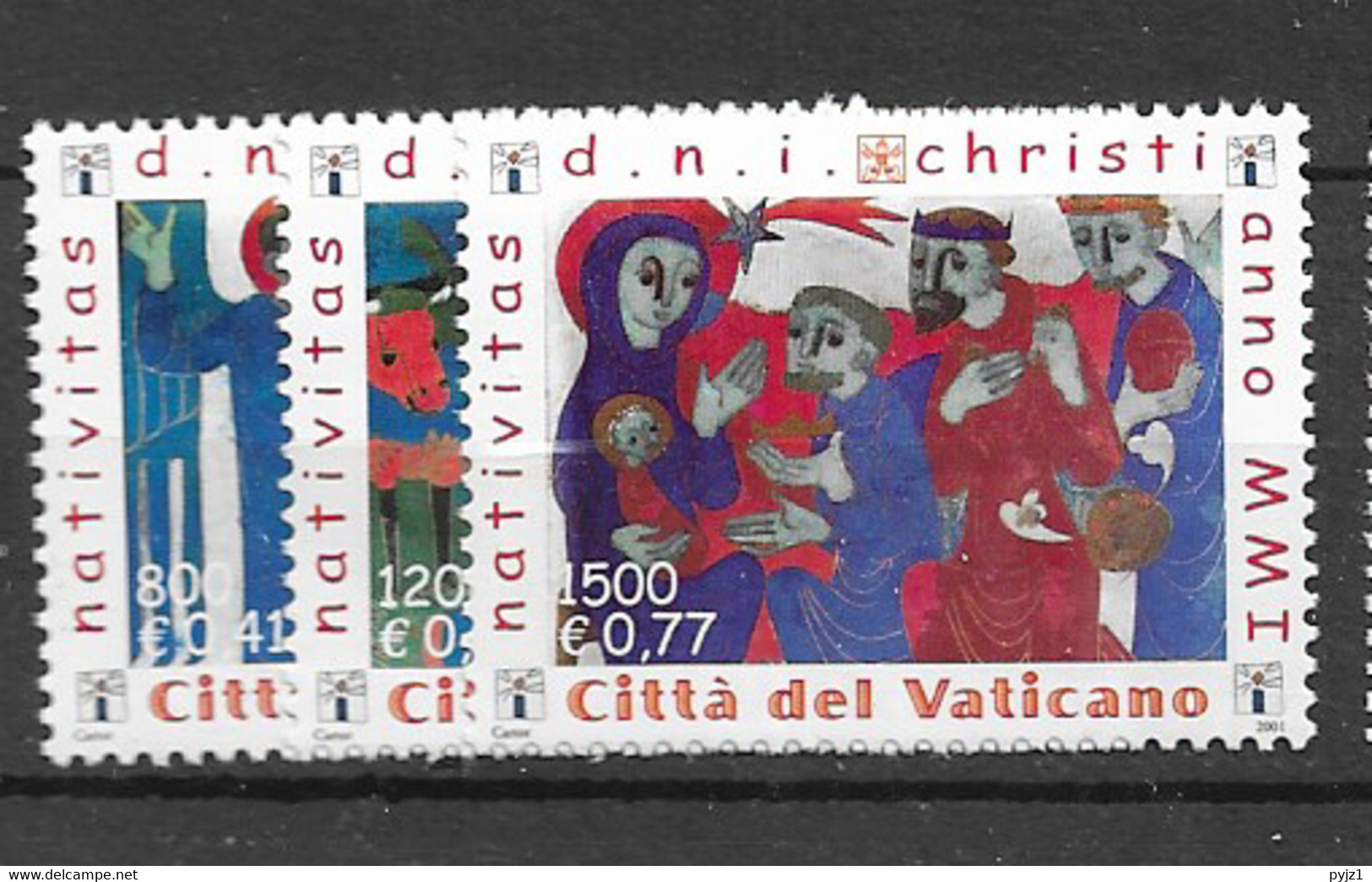 2001 MNH Vaticano Mi 1390-92 Postfris** - Unused Stamps